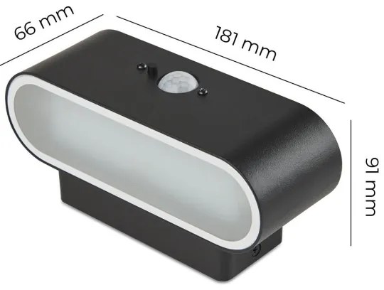 Applique solare a LED con sensore SOLARIS2 LED/2,5W/3,7V 4000K IP44