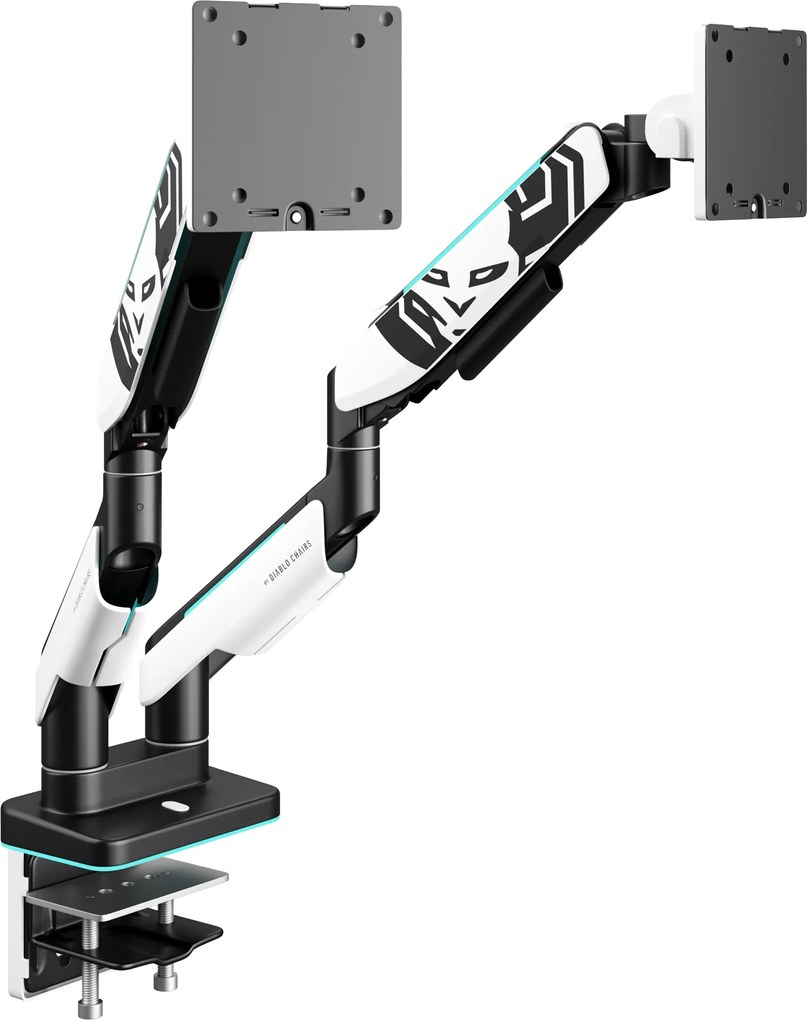 Supporto Doppio per Monitor da 49 Pollici Bianco e Nero X-Arm Dual RGB