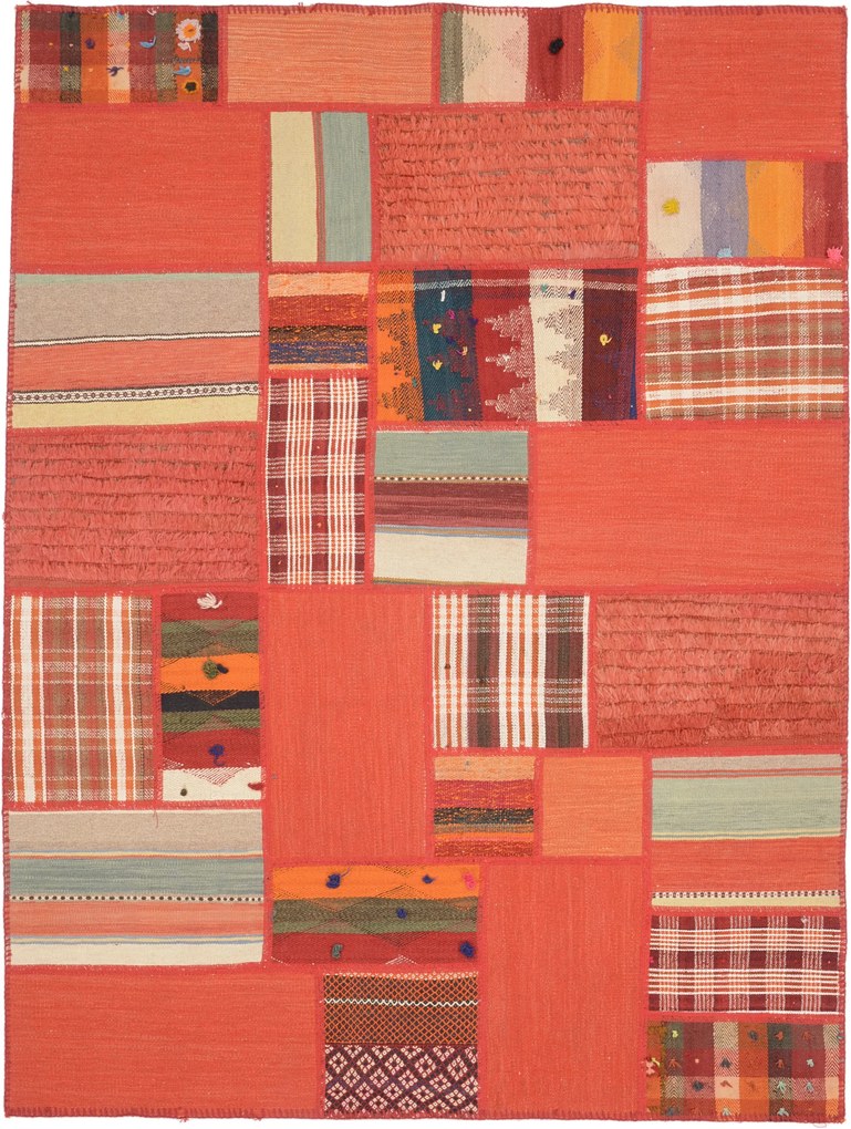 Patchwork Tappeto 210x160 (Iran) Annodato A Mano