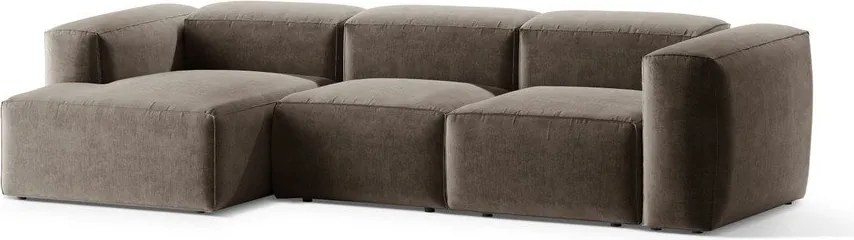 Divano angolare marrone (con penisola a sinistra/con chaise lounge) Bergamo – Cosmopolitan Design