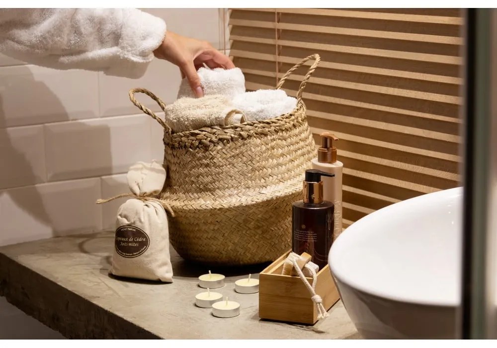 Cesto portaoggetti in seagrass chiaro , ⌀ 27 cm - Compactor