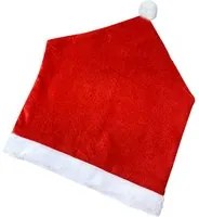 Coprisedia Natalizi con Cappello di Babbo Natale Rosso Copri Sedie 50x60 cm 6Pz