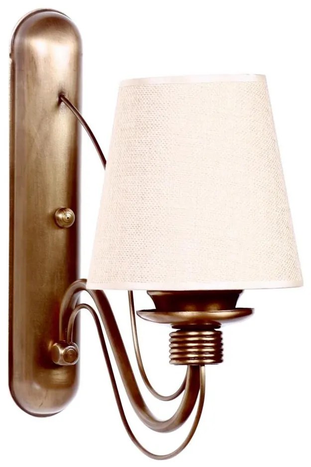 Applique CLASSIC 1xE27/40W/230V bronzo/beige