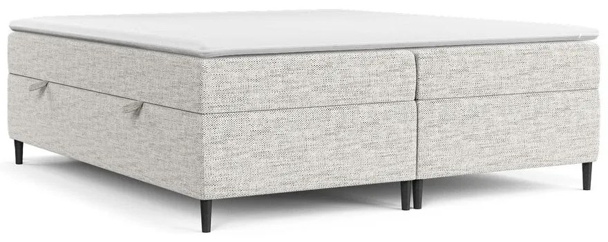 Letto boxspring grigio chiaro con contenitore 160x200 cm Araya - Maison de Rêve
