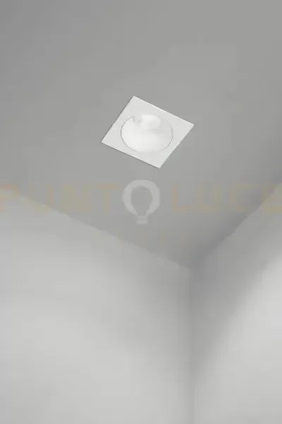 Oasis faretto in alluminio bianco 9x9cm ip20 1 luce attacco gu10