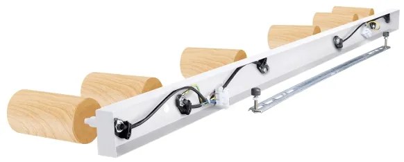 Brilagi - Faretto SELE 6xGU10/30W/230V bianco/decorazioni in rovere