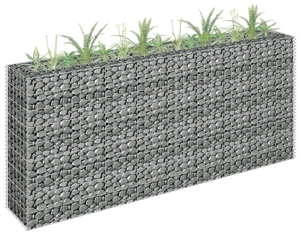 Gabbione Letto Rialzato İn Acciaio Zincato 180x30x90 Cm /