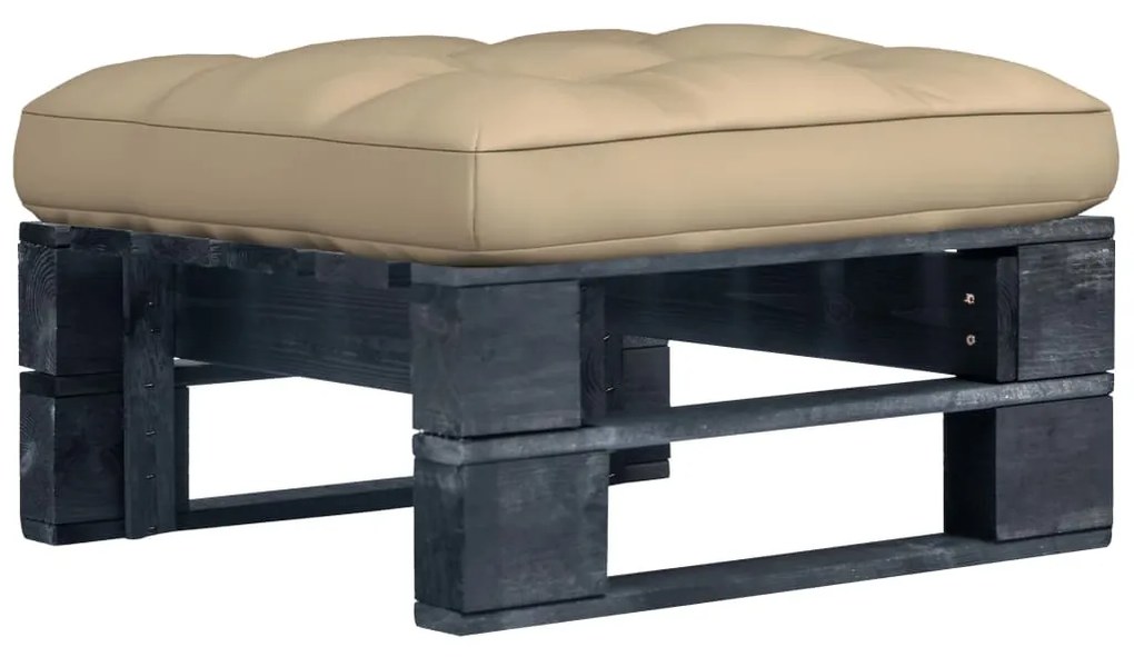 Ottomana Da Giardino Pallet İn Legno Di Pino Impregnato Nero /