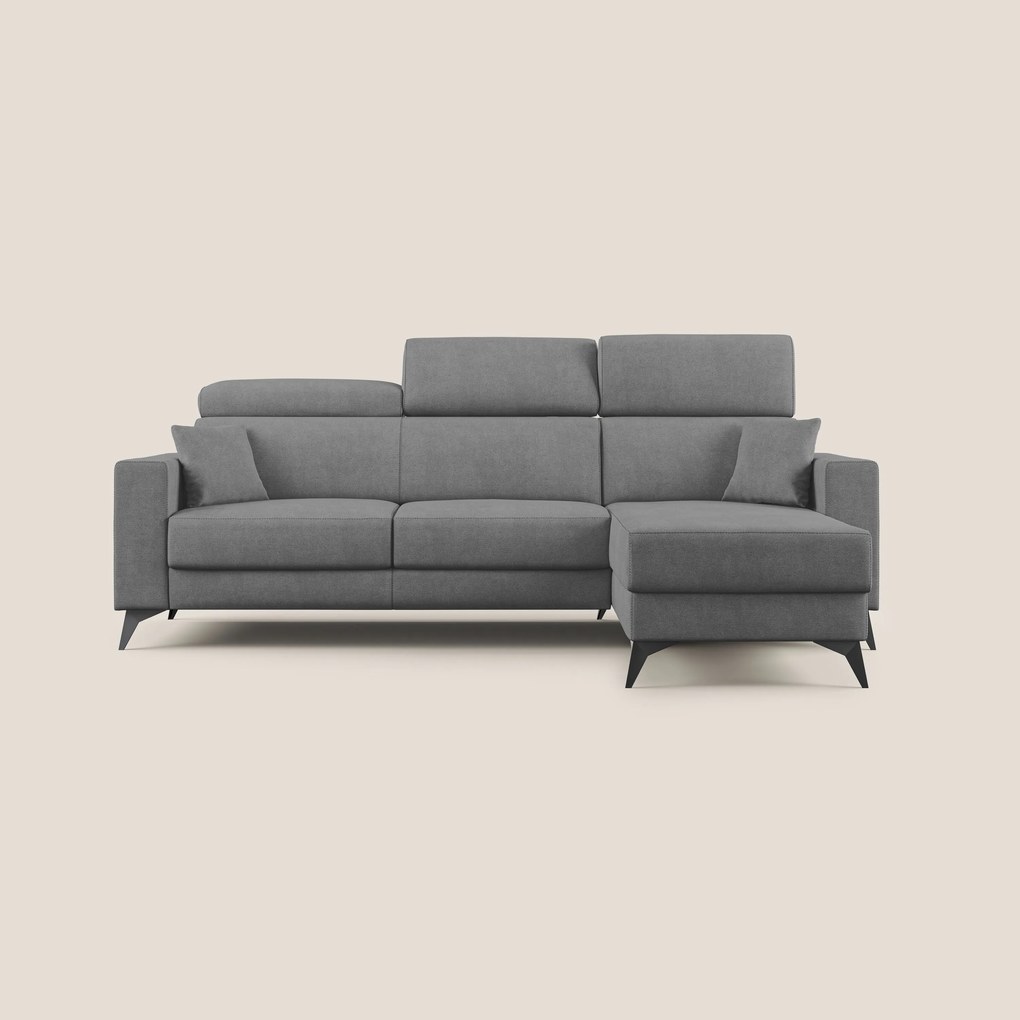 Pegaso divano letto angolare con poggiatesta reclinabili e rivestimento impermeabile T02