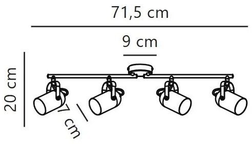 Nordlux - Faretto LOTUS 4xE14/40W/230V