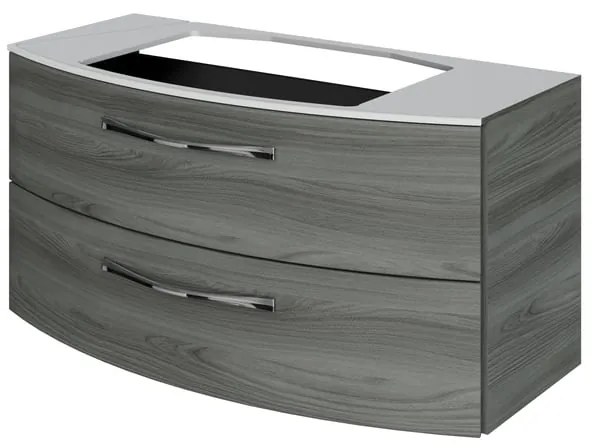 Mobile da bagno sospeso sotto lavabo L 99 x H 49.2 x P 46.2 cm grigio, 2 cassetti PELIPAL Cassca