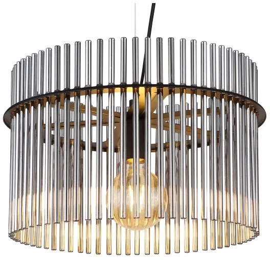 Globo 15698H - Lampadario a sospensione con filo GORLEY 1xE27/60W/230V diametro 40 cm nero