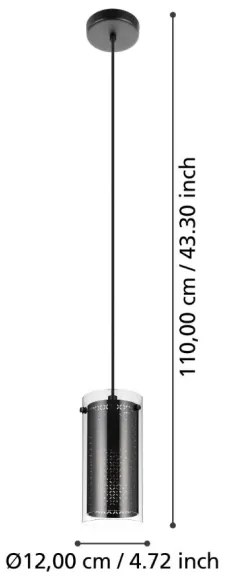 Eglo 900341 - Lampadario a sospensione con filo PINTO TEXTIL 1xE27/10W/230V