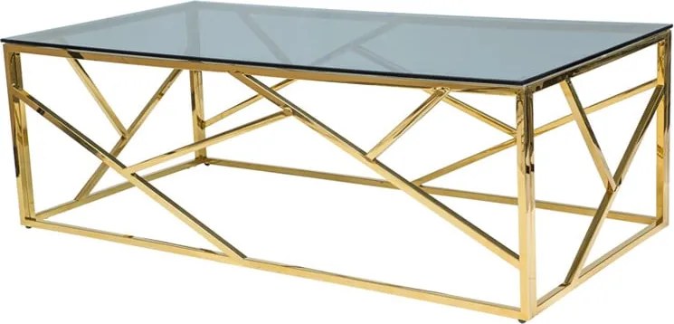 Tavolino da caffè Escada A in oro - L 120 x L 60 x H 40 cm