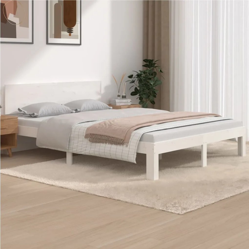 Giroletto Bianco İn Legno Massello Di Pino 140x190 Cm /