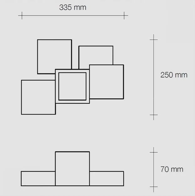 Side soffitto 1 luce cubo lm gx53