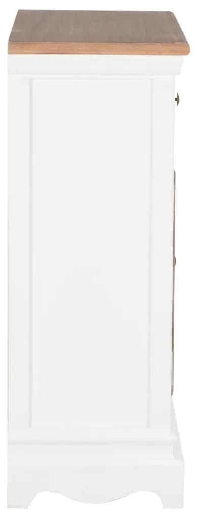 Credenza bianca 60x30x80 cm in legno massello