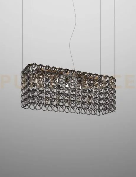 Giogali sospensione r1b cristallo nickel nero e bronzo opaco 10 luc...