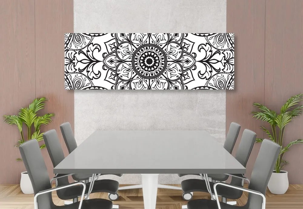 Quadro su tela – Ornamento bianco e nero