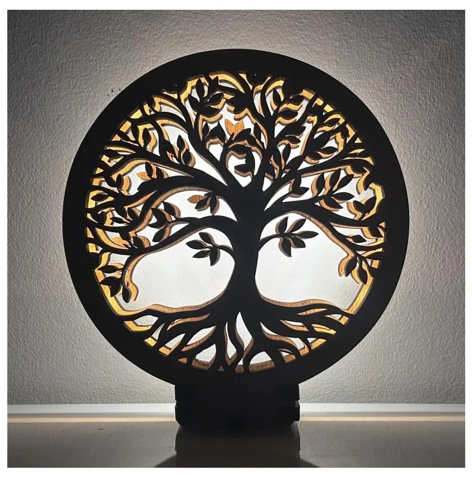 Li-Go 23577/DUB2 - Lampada da tavolo decorativa dimmerabile LED/12W/230V 20x22 cm rovere