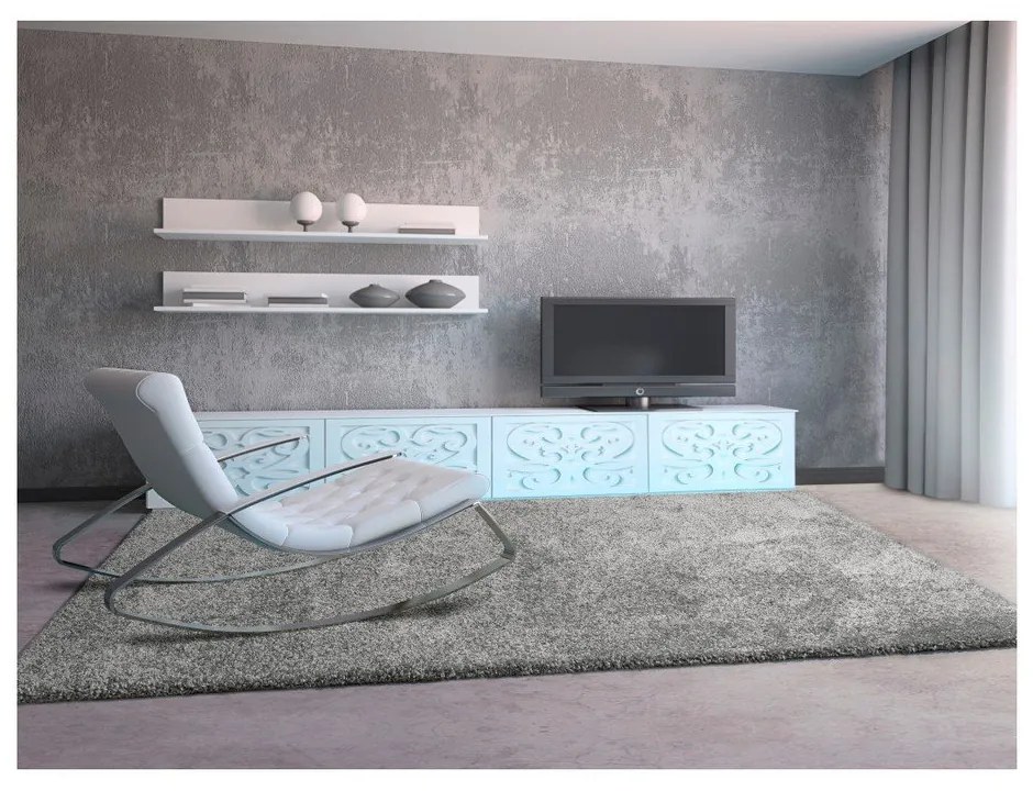 Tappeto grigio , 57 x 110 cm Aqua Liso - Universal