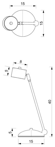 Lampada da tavolo ARENA 1xGX53/11W/230V nero/oro