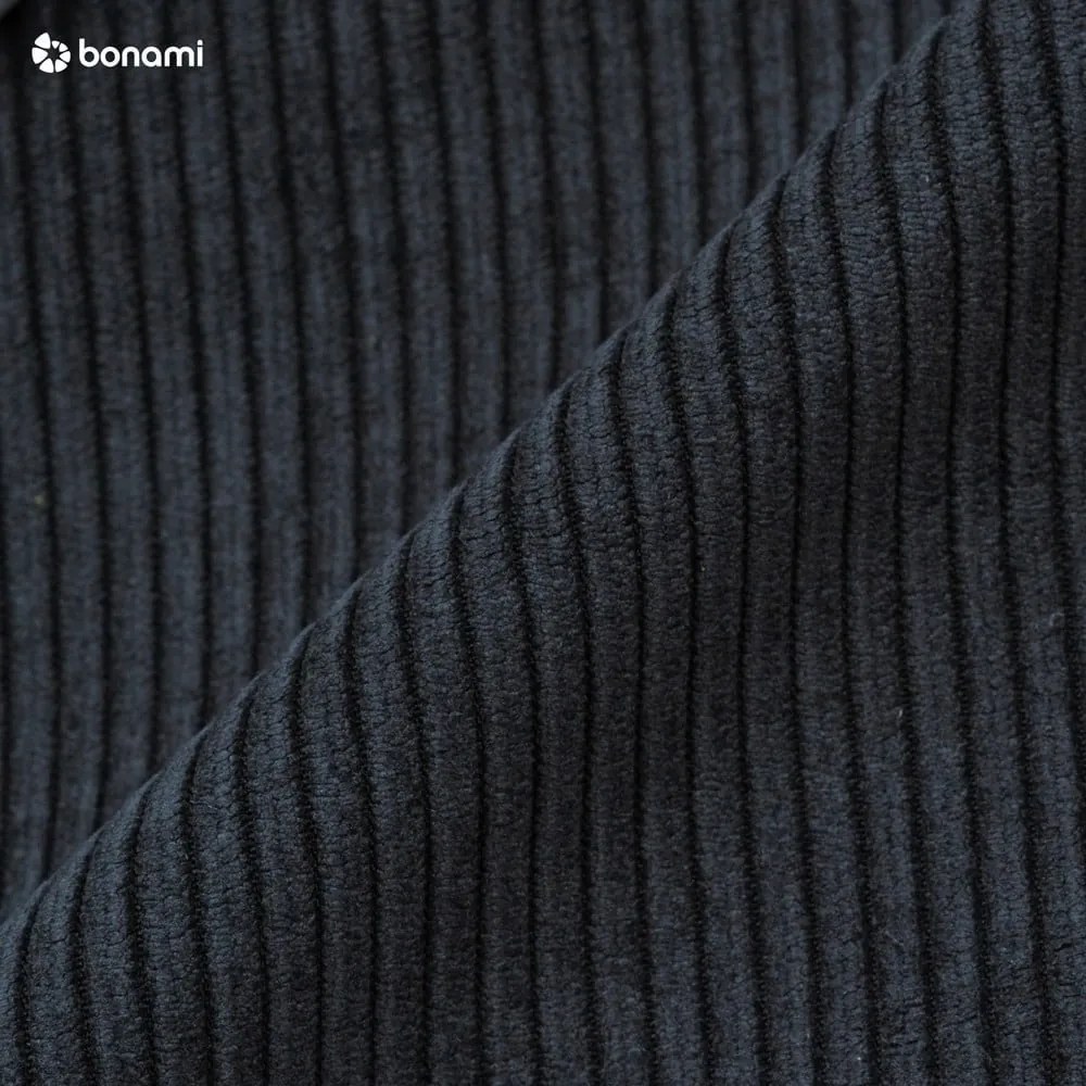 Divano letto in velluto a coste nero-antracite 244 cm Base - Karup Design