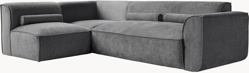 Divano angolare componibile 6 posti in ciniglia Flex Felix