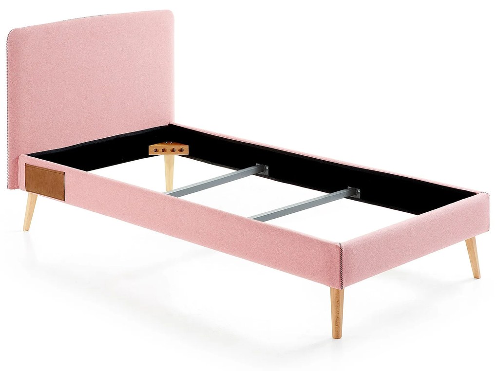Kave Home - Fodera per letto Dyla rosa per materasso da 90 x 190 cm