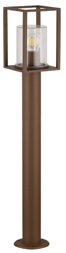Paletto da Giardino Corten 100cm Base E27 - Serie PRISM Colore Corten