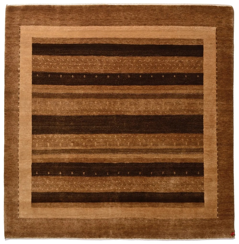Loribaft Tappeto orientale 200x200 Marrone (Indian) Annodato A Mano