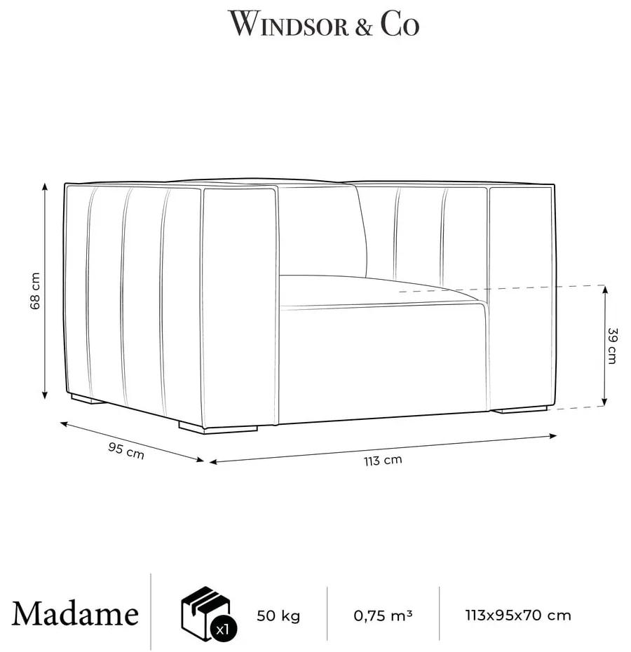 Poltrona grigio chiaro Madame - Windsor &amp; Co Sofas