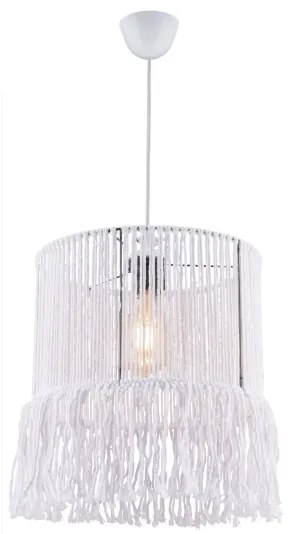 Lampadario su cavo NESS MACRAME 1xE27/40W/230V bianco