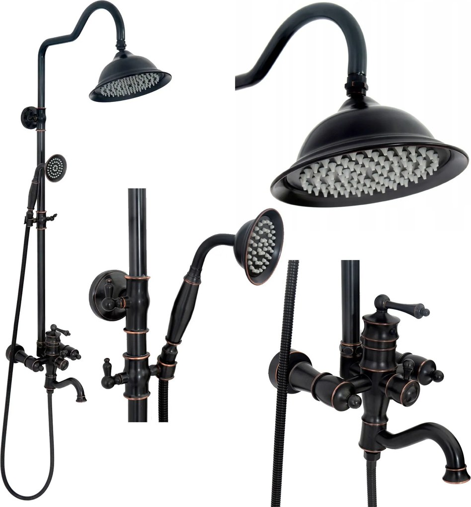 Set doccia con beccuccio Rea Vintage Black