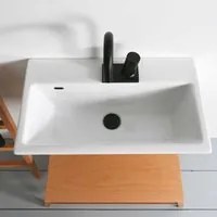 Lavabo sospeso in ceramica Xilon Lavarredo cm 60x50 colore bianco lucido Cod. 965