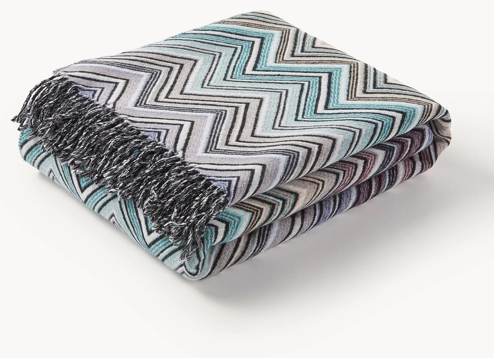 Coperta in lana con frange Perseo