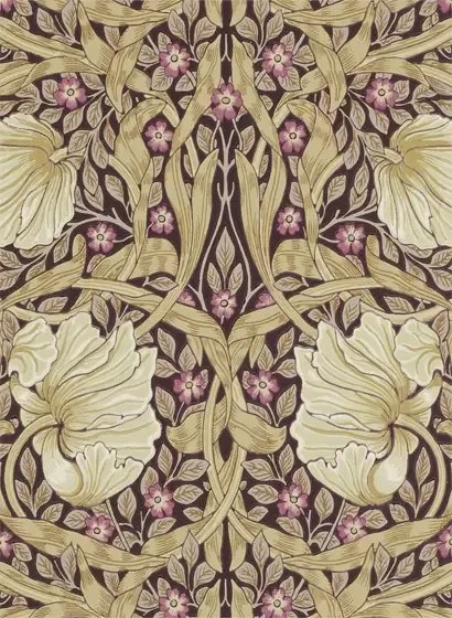 Morris & Co Carta da parati Pimpernel - Fig/ Sisal