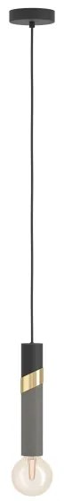 Eglo 39935 - Lampadario a sospensione con filo CEDRAL 1xE27/40W/230V nero/oro