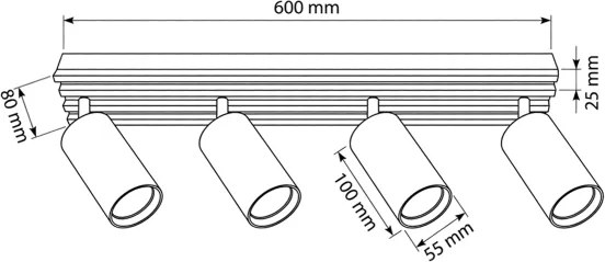 Brilagi - Faretto SELE WOOD 4xGU10/30W/230V bianco/legno