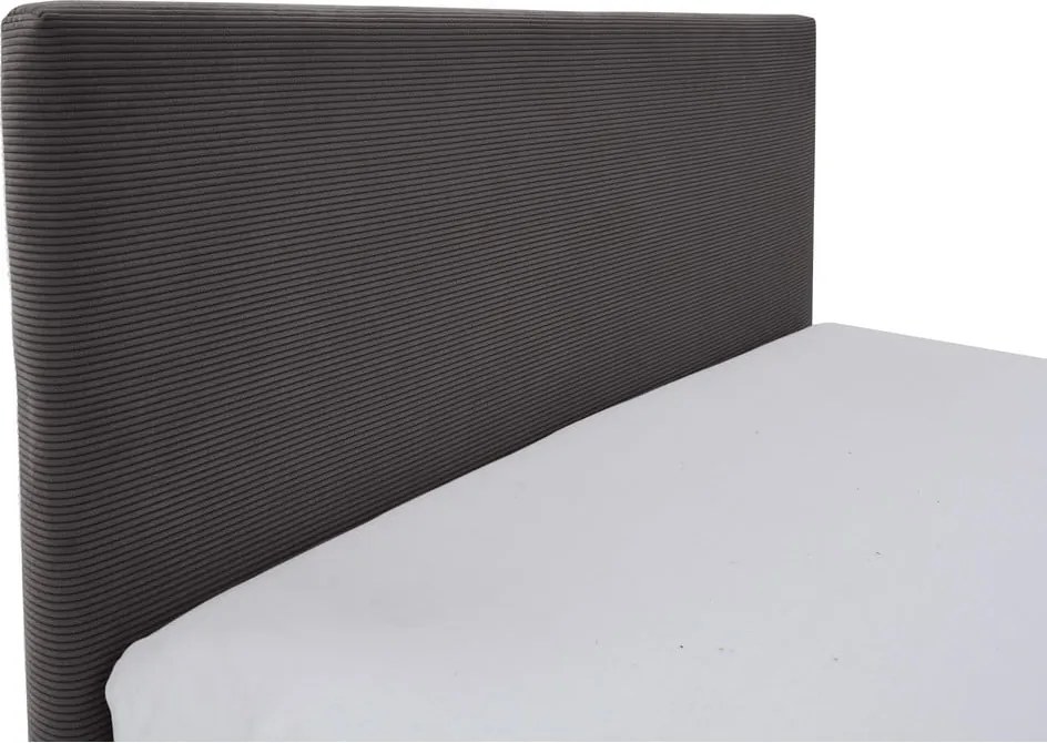 Letto da bambini color antracite imbottito con contenitore con rete inclusa 90x200 cm Cool – Meise Möbel