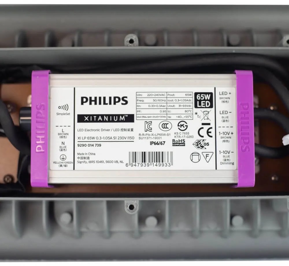 Armatura Stradale LED 40W Programmabile, Classe II con driver Philips Colore Bianco Freddo 5.000K
