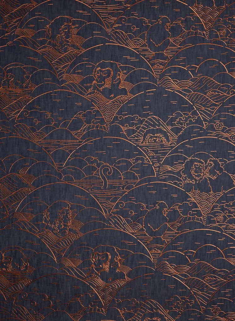 Moooi for Arte Carta da parati Indigo Macaque - MO3000 - Copper