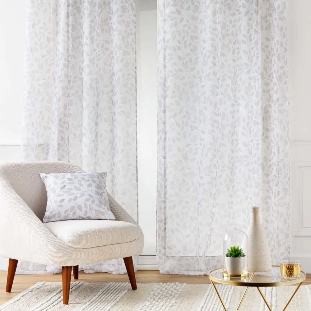 Tenda sottile bianca in voile 140x280 cm Duchesse – douceur d'intérieur