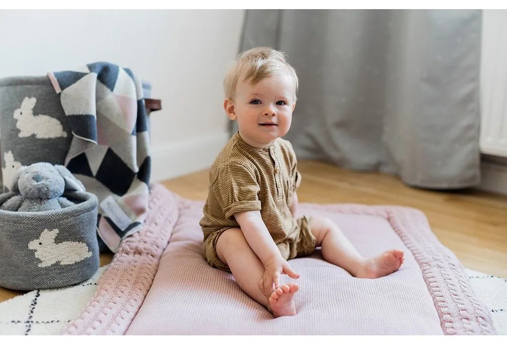 Tappeto da gioco in cotone rosa, 70 x 90 cm - Kindsgut