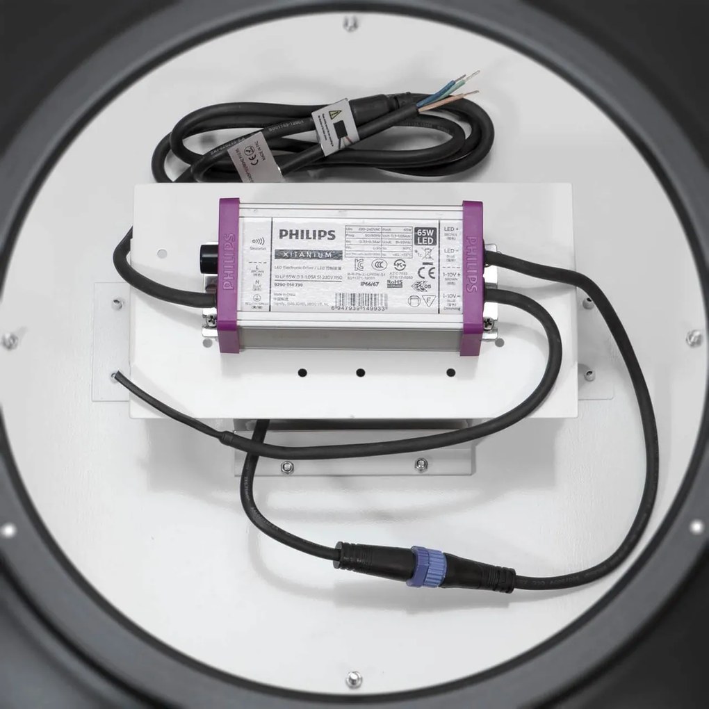 Lampione LED 65W IP66 150lm/W Dimmerabile 1-10V driver Philips Colore Bianco Naturale 4.000K