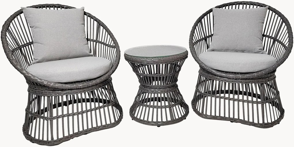 Set salotto in rattan Natal 3 pz