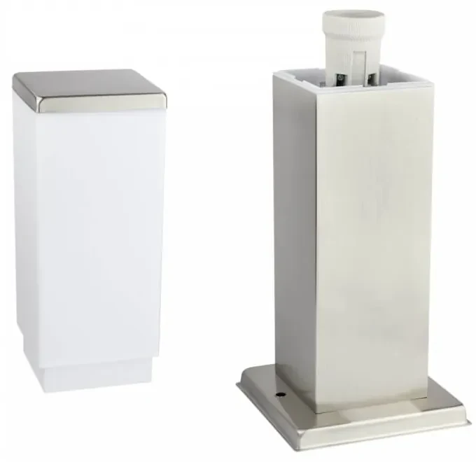 Paletto da Giardino 40cm, acciaio INOX, IK06, IP54, base E27 Base E27