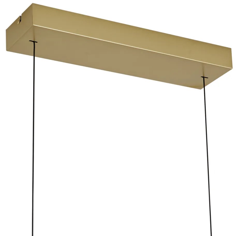 Lampada a sospensione moderna in ottone con vetro trasparente - Catch