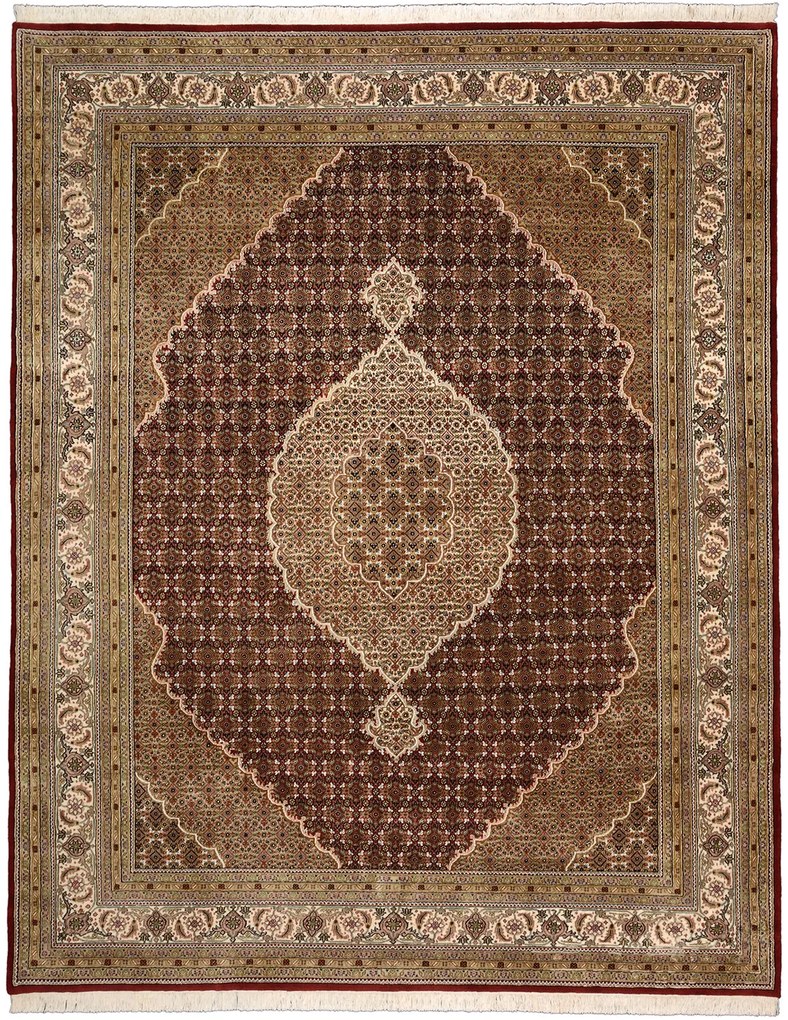 Tabriz Tappeto 310x240 Beige (Indian) Annodato A Mano