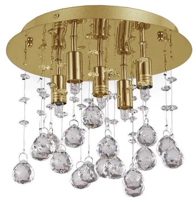 Ideal Lux - Plafoniera LED di cristallo MOONLIGHT 5xG9/3W/230V diametro 26 cm oro